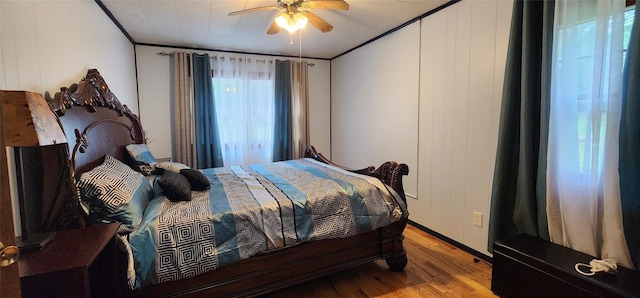 22 Ballard St, Smallwood, NY 12778 - bedroom featuring ceiling fan, wood finished floors, and crown molding