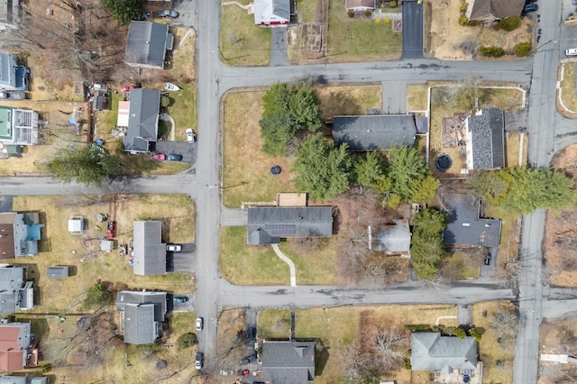 bird's eye view with a residential view