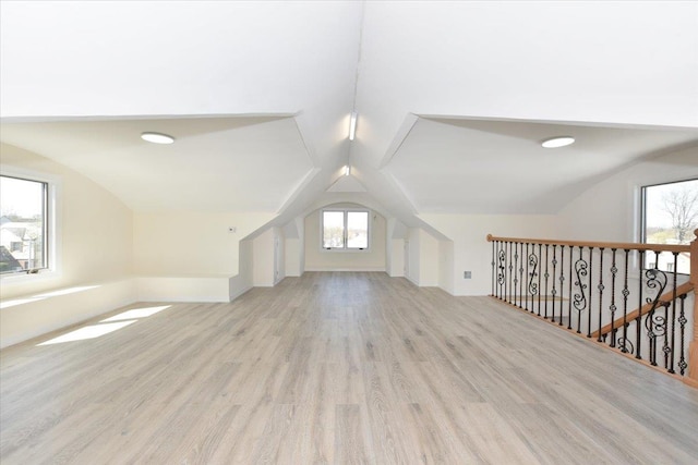 76-47 173rd St, Fresh Meadows, NY 11366 - additional living space with light wood-style floors and lofted ceiling