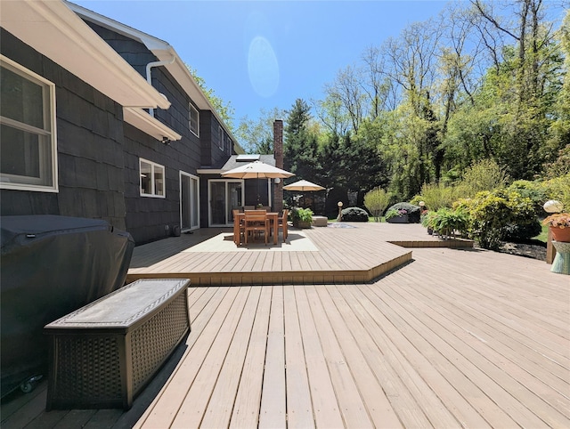 1 Concord Dr, Fort Salonga, NY 11768 - deck featuring outdoor dining area and a grill