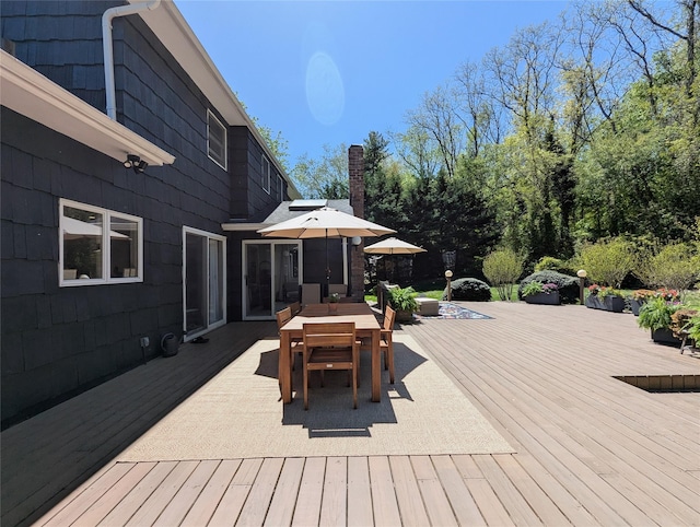1 Concord Dr, Fort Salonga, NY 11768 - wooden terrace featuring outdoor dining space