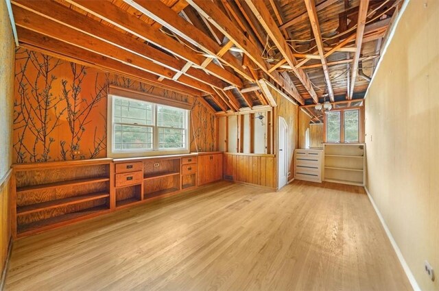 view of unfinished attic
