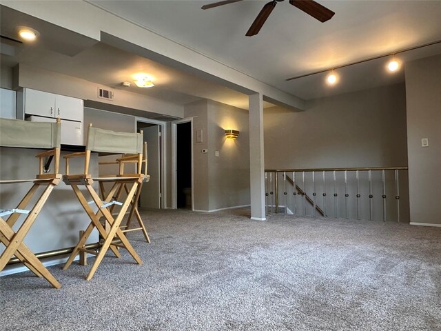 35 Bailey Ct Unit 35, Middle Island, NY 11953 - empty room with carpet floors, a ceiling fan, and baseboards