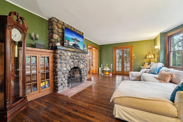 12 Sunset View Dr, West Nyack, NY 10994 - living area featuring crown molding, wood finished floors, and a fireplace