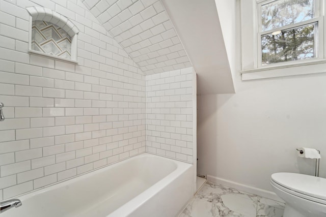 12 Sunset View Dr, West Nyack, NY 10994 - bathroom with marble finish floor, baseboards, and toilet