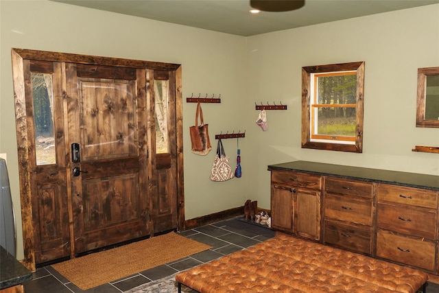 61 Mount View Estates Rd, Ashland, NY 12407 - entryway with dark tile patterned floors