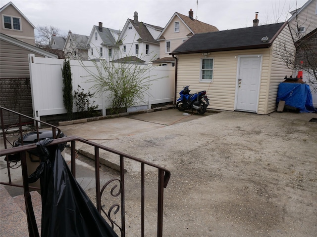 view of patio with fence