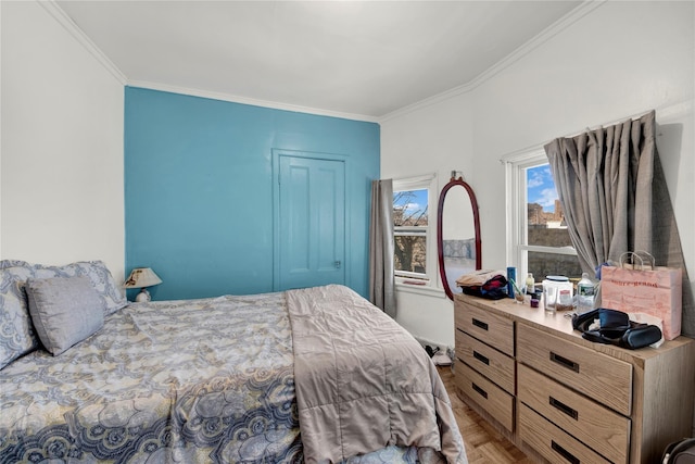 820 S Oak Dr, Bronx, NY 10467 - bedroom featuring ornamental molding