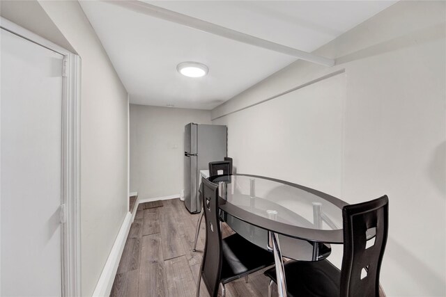 820 S Oak Dr, Bronx, NY 10467 - dining area with wood finished floors and baseboards