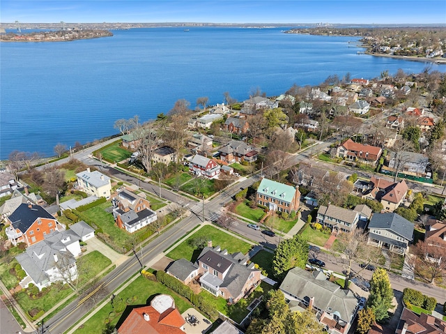 104 Grosvenor, Douglaston, NY 11363 - aerial view featuring a residential view and a water view