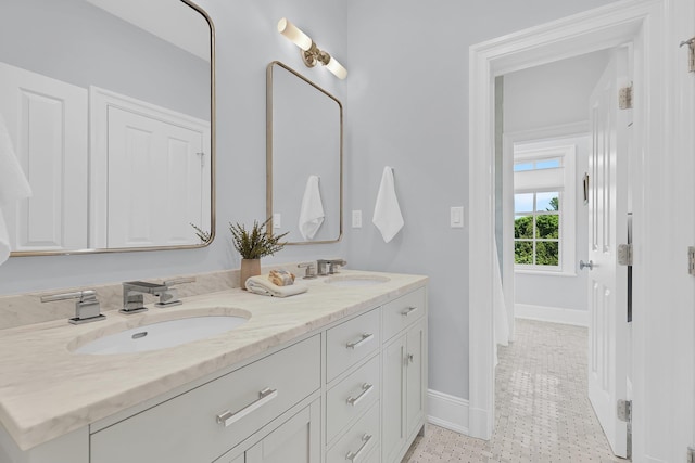 5 Briarcliff Rd, Chappaqua, NY 10514 - full bath with baseboards and double vanity
