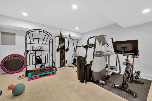 5 Briarcliff Rd, Chappaqua, NY 10514 - exercise area featuring recessed lighting and baseboards