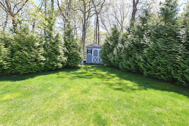103 Silver Beech Ln, Calverton, NY 11933 - view of yard with an outbuilding and a storage shed