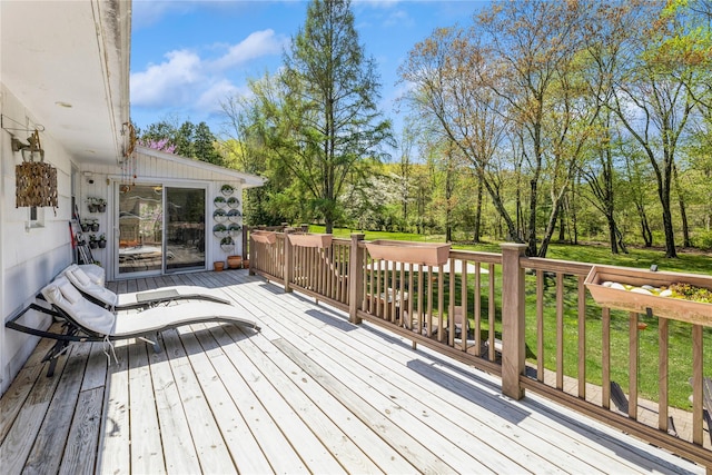view of wooden deck