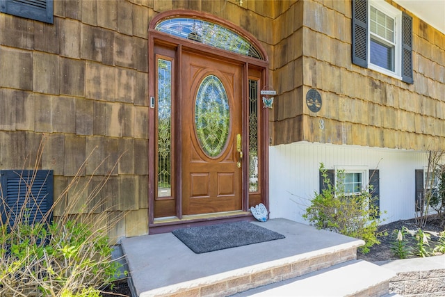 view of doorway to property