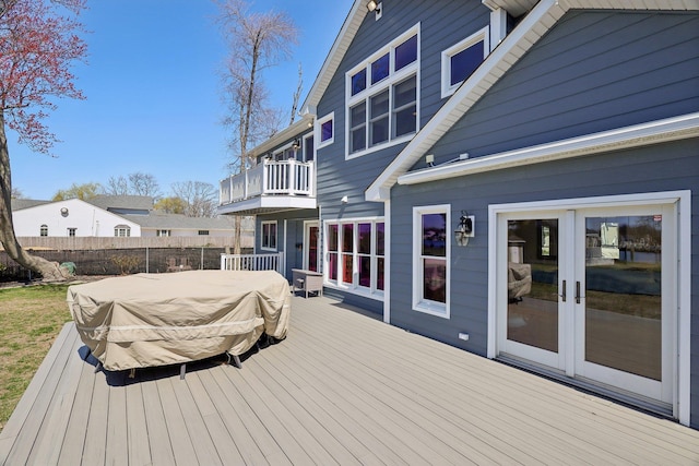 230 W Islip Rd, West Islip, NY 11795 - wooden deck featuring french doors