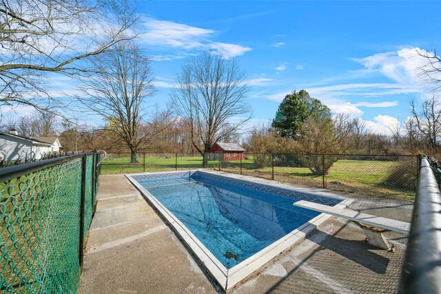 139 Cross Rd, Goshen, NY 10924 - view of swimming pool with a fenced in pool, fence, and a lawn