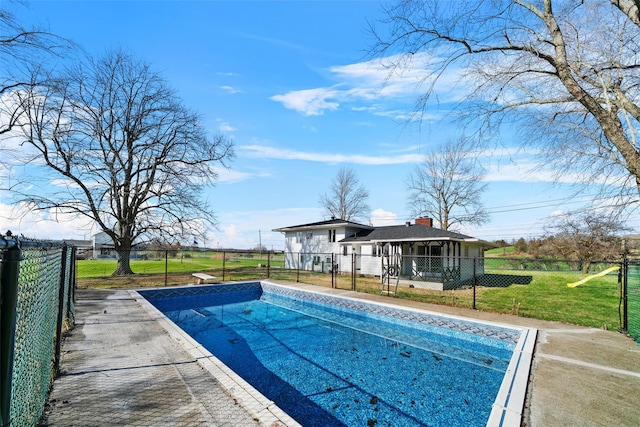 139 Cross Rd, Goshen, NY 10924 - view of pool with a fenced front yard, a fenced in pool, and a lawn