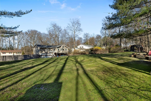 3 Bell Ct, Airmont, NY 10901 - view of yard featuring fence and a deck
