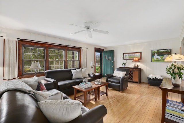 29 Oscaleta Rd, South Salem, NY 10590 - living area featuring ceiling fan and light wood-style flooring