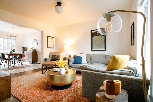 49 Macintosh Dr, Hudson, NY 12534 - living area with a chandelier