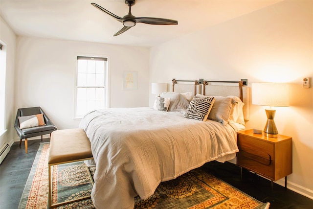 49 Macintosh Dr, Hudson, NY 12534 - bedroom featuring wood finished floors, baseboards, and a ceiling fan
