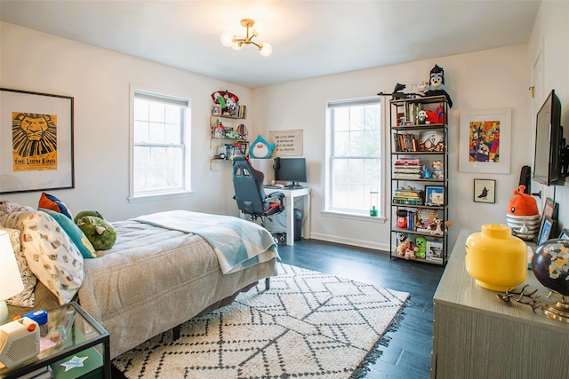 49 Macintosh Dr, Hudson, NY 12534 - bedroom with dark wood-style floors and baseboards