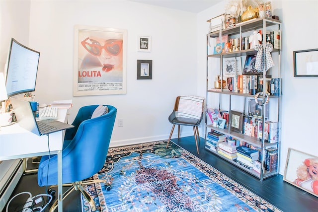 49 Macintosh Dr, Hudson, NY 12534 - office area with a baseboard radiator and baseboards