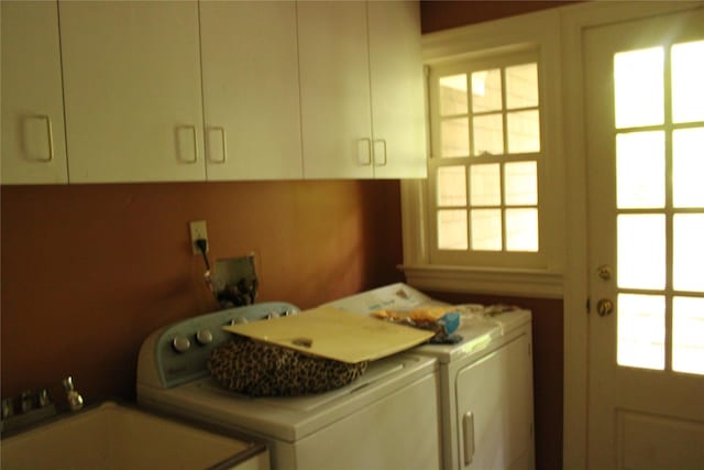7 Locust Ln, Glen Head, NY 11545 - laundry area featuring washer and dryer and cabinet space