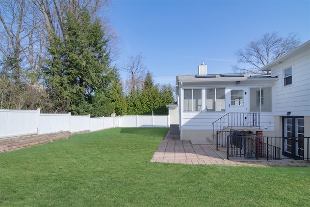 435 Carol Pl, Pelham, NY 10803 - view of yard with a fenced backyard and a patio
