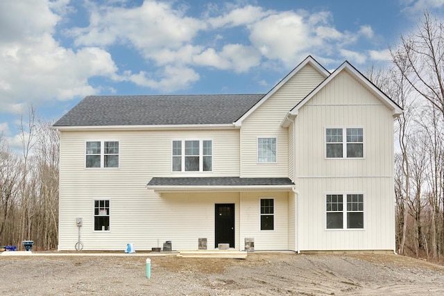 334NOhioville Rd, New Paltz, NY 12561 - modern inspired farmhouse with board and batten siding and a shingled roof