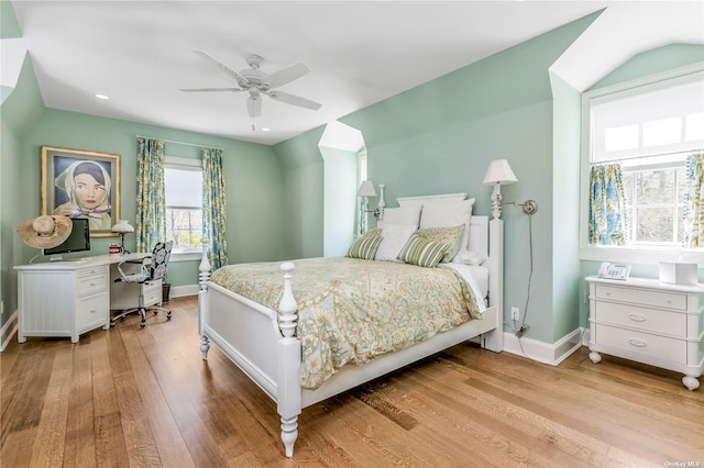 279 Little Neck Rd, Centerport, NY 11721 - bedroom featuring baseboards, light wood-type flooring, and a ceiling fan