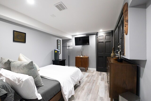 108 Wayne Ave, White Plains, NY 10606 - bedroom featuring visible vents, recessed lighting, and light wood-style flooring