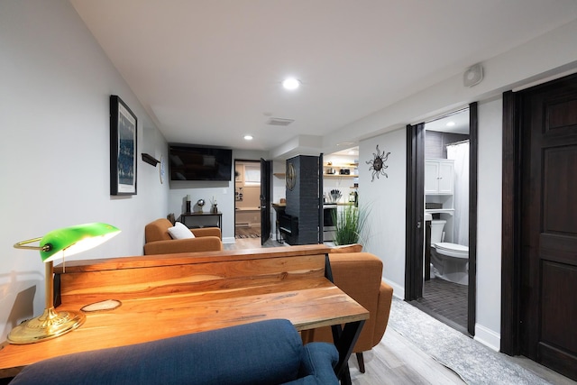 108 Wayne Ave, White Plains, NY 10606 - dining room with baseboards, light wood-type flooring, and recessed lighting