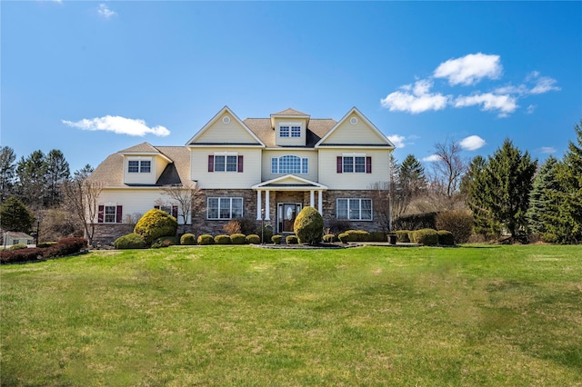3 Madonna Dr, Lagrangeville, NY 12540 - craftsman house featuring stone siding and a front lawn