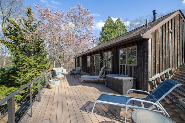 19 Stillwood Rd, Brookhaven, NY 11719 - deck with an outdoor living space