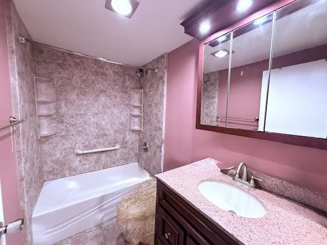 20921 26th Ave Unit 1G, Bayside, NY 11360 - bathroom with washtub / shower combination and vanity