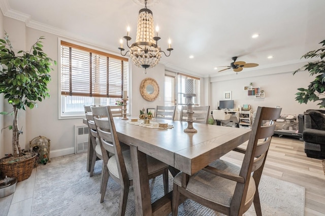 700 Shore Rd Unit 2Z, Long Beach, NY 11561 - dining area featuring ornamental molding, plenty of natural light, and radiator