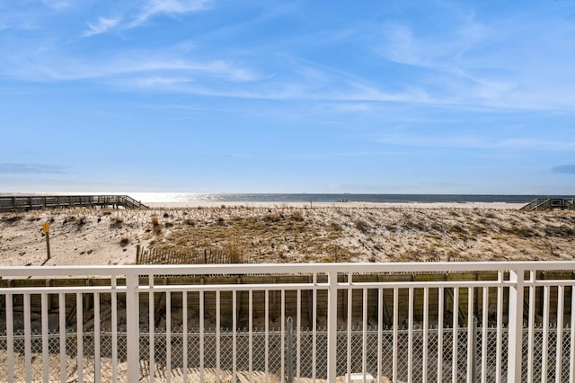 700 Shore Rd Unit 2Z, Long Beach, NY 11561 - property view of water featuring fence and a view of the beach
