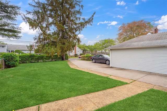 view of grassy yard