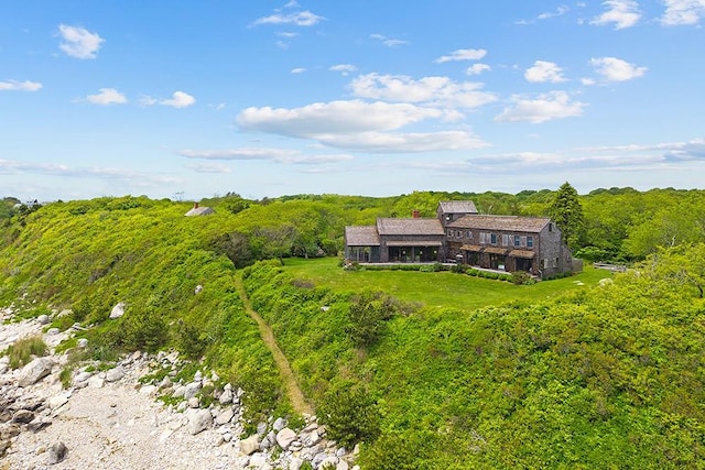 1635 Isabella Beach Rd, Fishers Island, NY 06390 - view of subject property featuring a forest