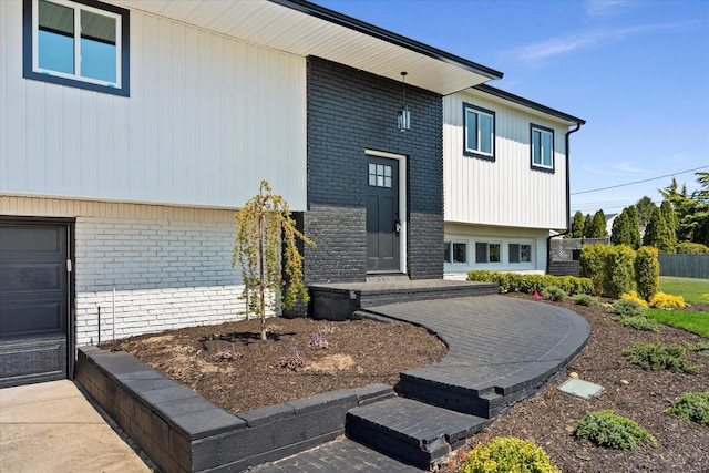 view of front of property with brick siding