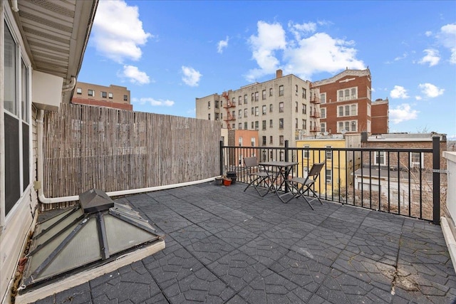 view of patio / terrace featuring a balcony