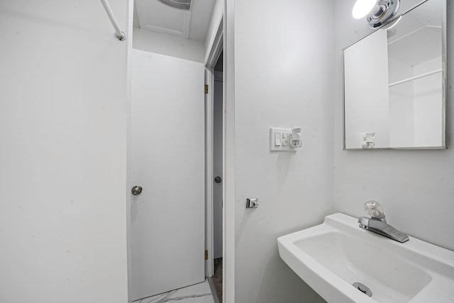 173 Bloomingdale Rd, Levittown, NY 11756 - bathroom with marble finish floor and a sink