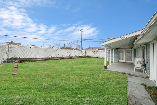 173 Bloomingdale Rd, Levittown, NY 11756 - view of yard with a patio area, a fenced backyard, and ac unit