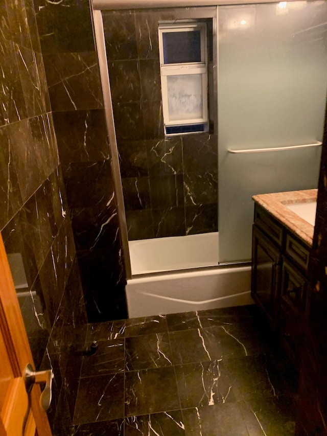 2443 Bouck Ave, Bronx, NY 10469 - full bath with marble finish floor, bathtub / shower combination, and vanity