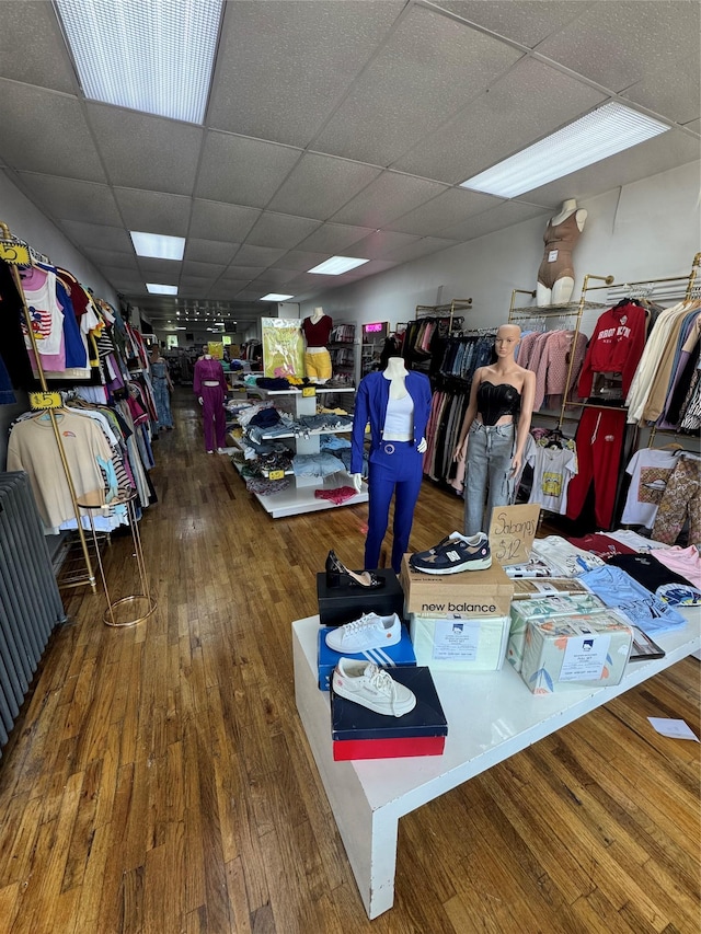 1014 Main St, Peekskill, NY 10566 - miscellaneous room featuring a drop ceiling and hardwood / wood-style flooring