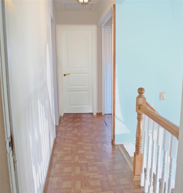corridor with an upstairs landing