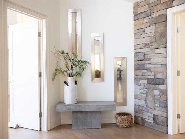 interior space featuring wood finished floors