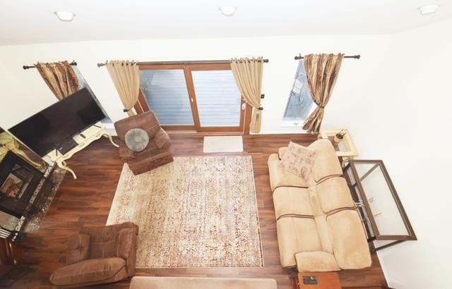 10 Windsor Ct, Amityville, NY 11701 - living room with wood finished floors